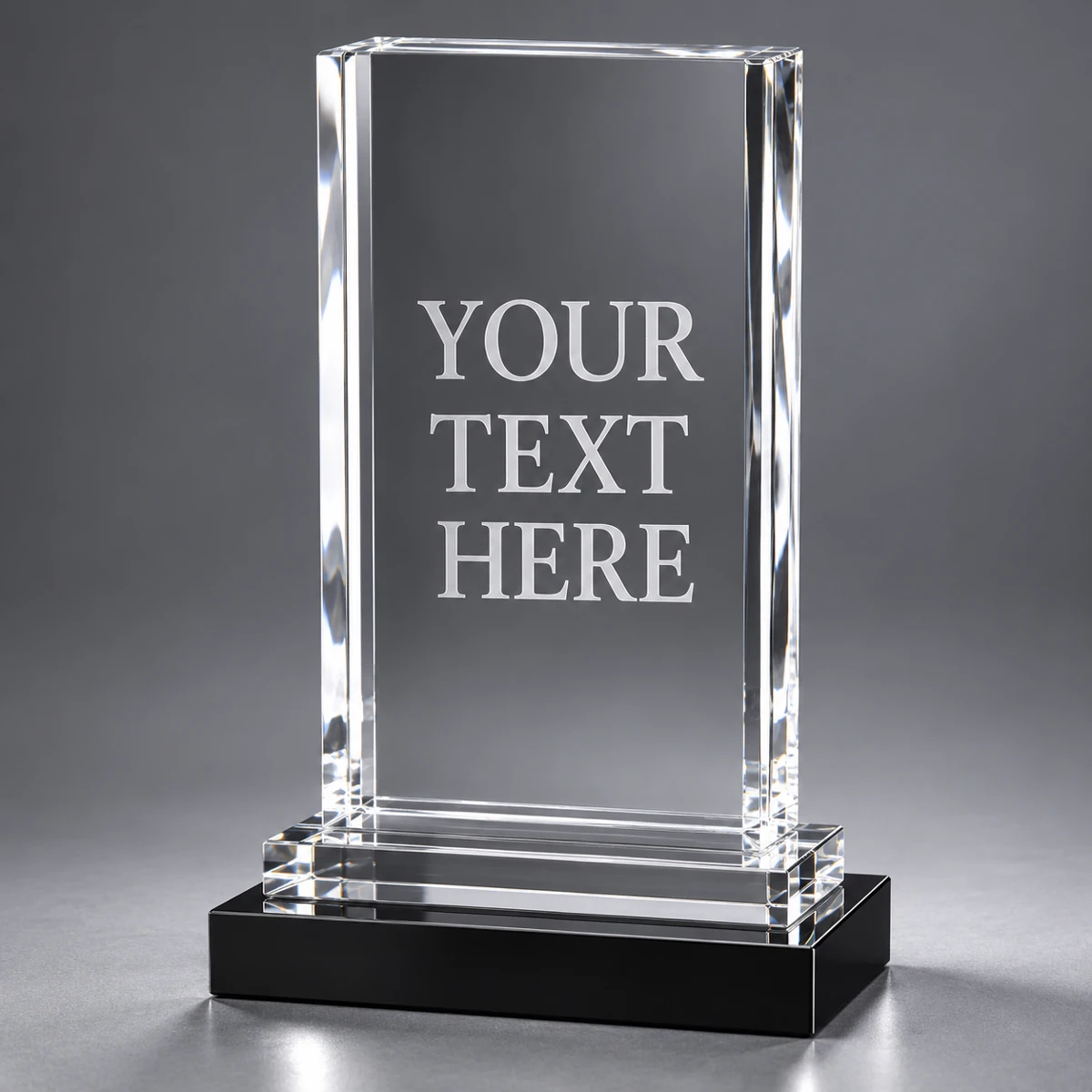 Layered Crystal Plaque Trophy